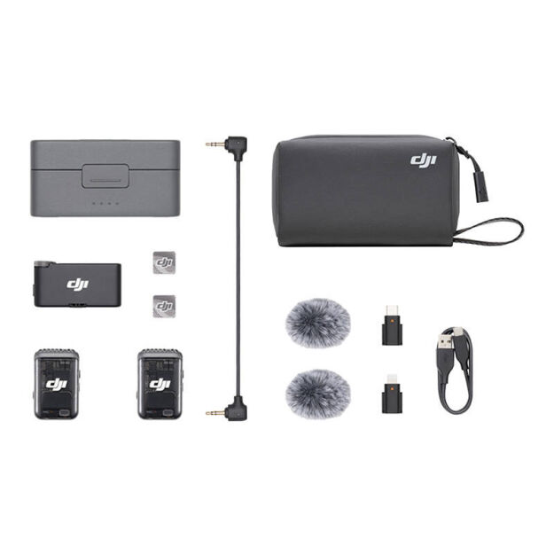 Bezprzewodowy system transmisji audio DJI Mic 2 (2 TX + 1 RX