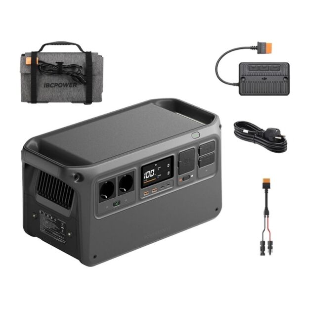 Stacja zasilania DJI Power 1000 v2 + panel solarny 200W + adapter MPPT + kabel MC4
