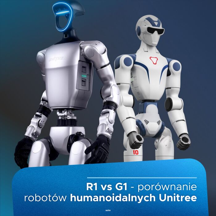 Porównanie robotów humanoidalnych Unitree R1 i Unitree G1